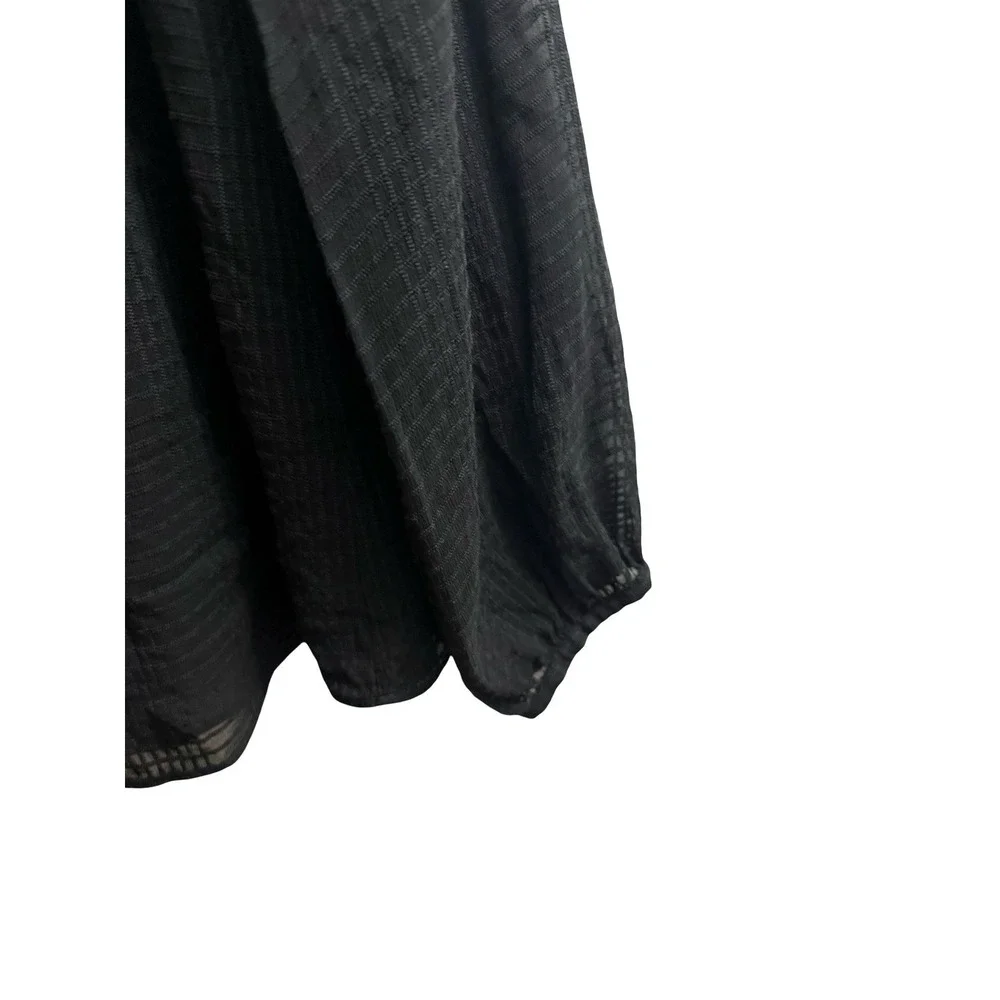 Tory Burch sz 4 womens black blouse balloon sleeve career minimalist capsule